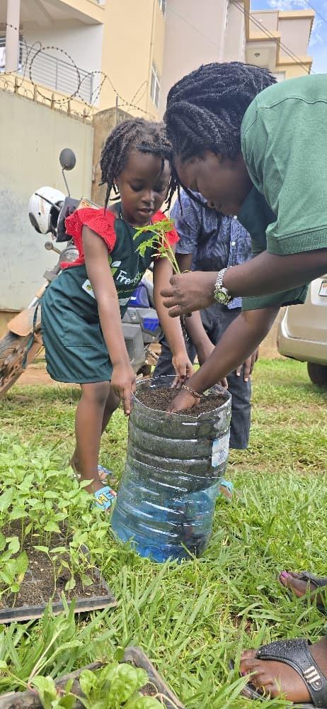 Learning to plant vertical seedlings.
